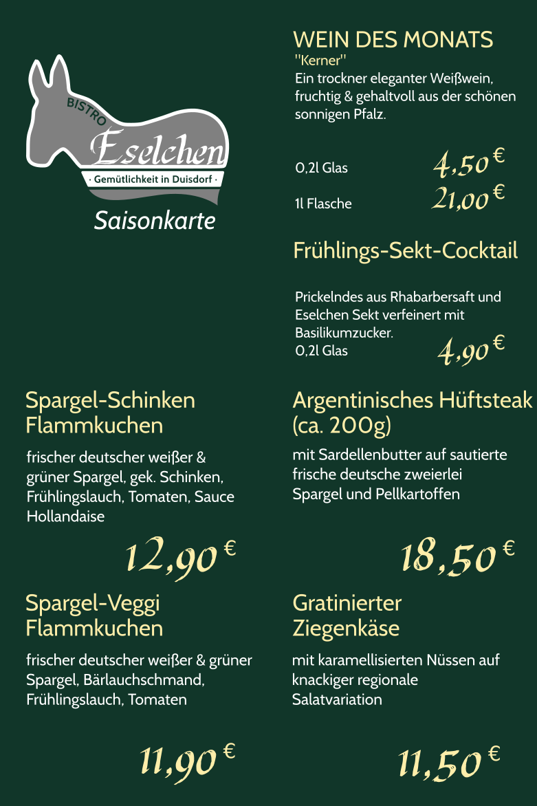 Saisonkarte Frühjahr 2019